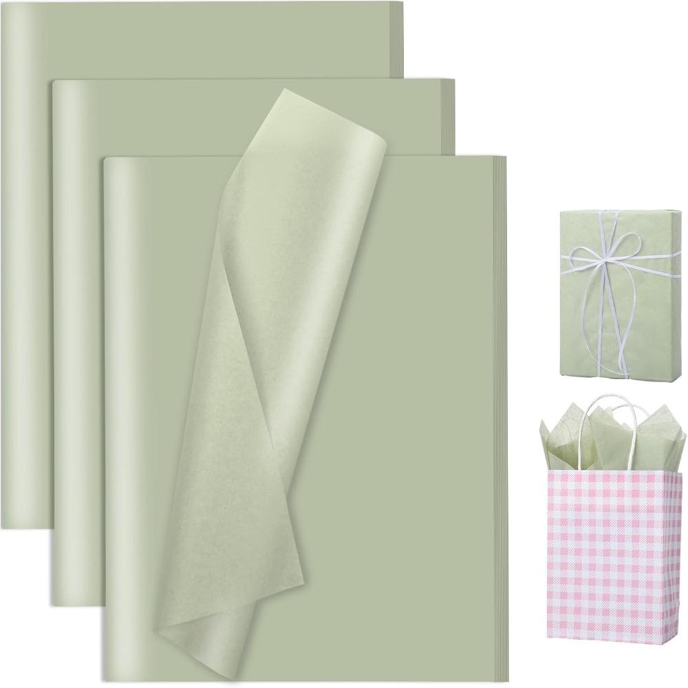 Sage Green Tissue Paper Solid Color Thin Wrap Paper Lightweight Gift Wrapping Paper Birthday