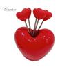 5/10Pcs Heart-Shaped Fruit Forks Set Dessert Cake Appetizer Picks with Love Holder Reusable Kitchen Utensils