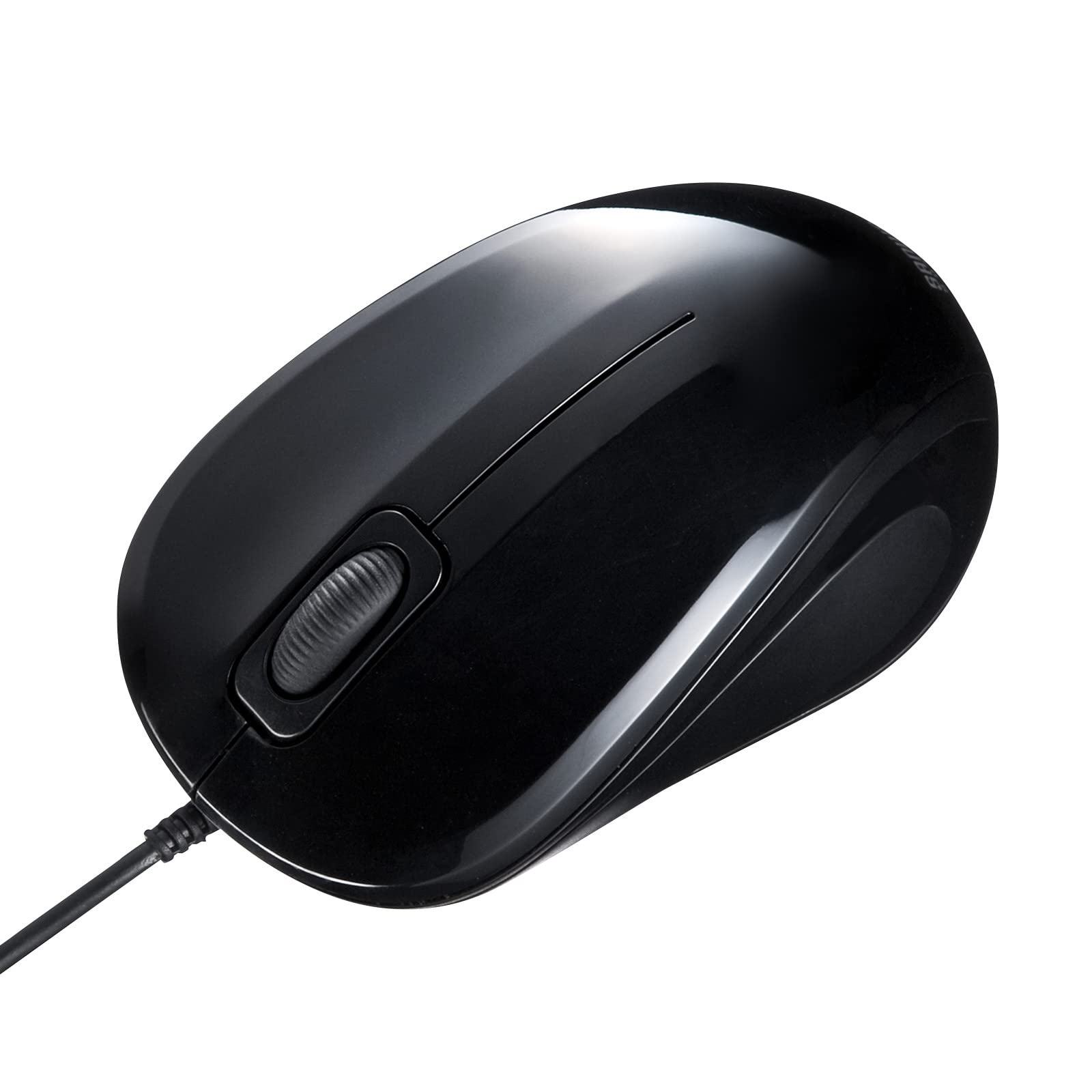 

Sanwa Supply Wired Blue Mouse, Antibacterial, Quiet, LED, Compact, Black, MA-YBSK315BK чорний