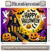 Party Backdrop Halloween Flat Banners Spooky Haunted House Pumpkin Celebrations Wedding Photo Booth Decor Front Door Decor