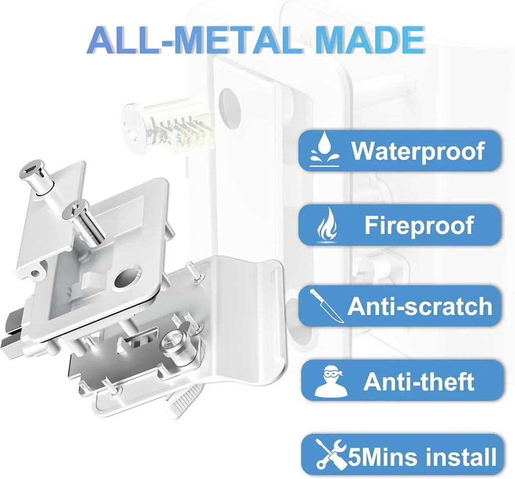RV Lock All Metal Camper Door Lock Portable RV Entry Door Lock with Built-in Deadbolt for Camper Horse Trailer Cargo Hauler