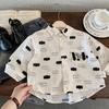 Children'S Shirts Spring New Korean Version Boys Cartoon Long-Sleeved Shirt Boys Foreign Autumn Top