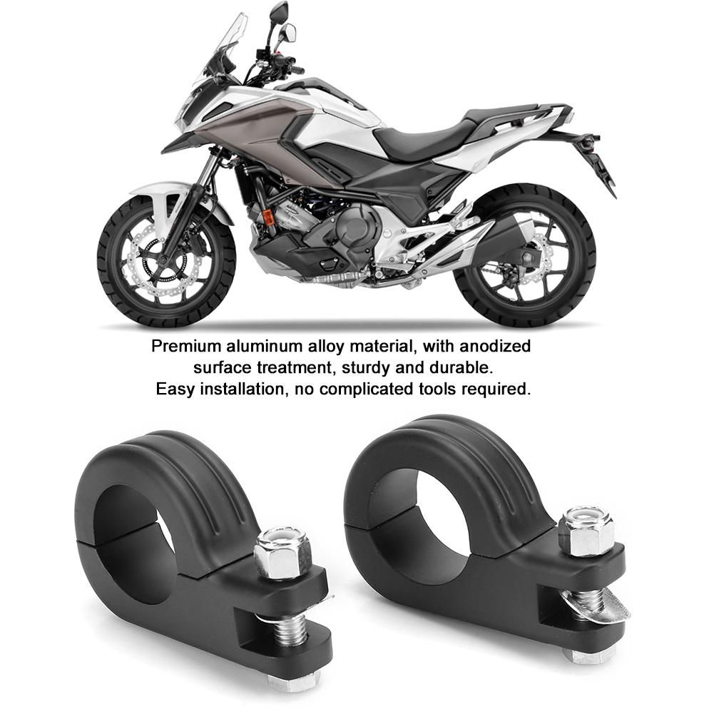 38mm 1.5in Foot Rest Footpeg Mounting P Clamp Motorcycle Accessory Fit for (Black )