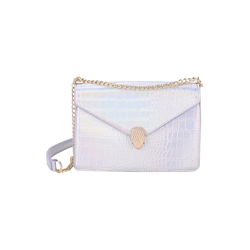 The New Bag 2025 European and American Fashion Snake Pattern Retro Shoulder Bag Ins Candy Color Women's Chain Crossbody