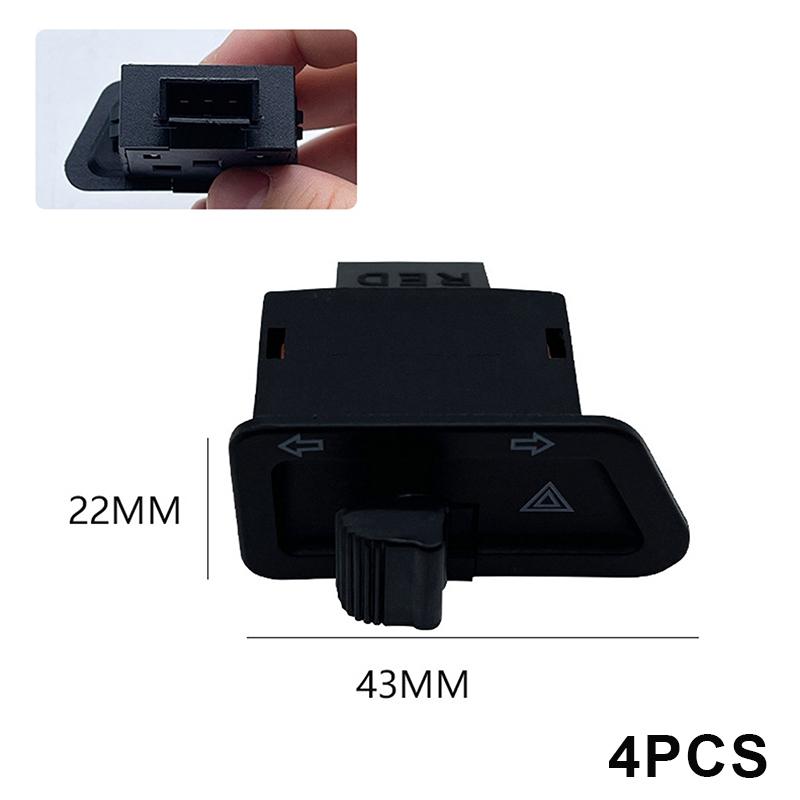 4PCS Universal Electric Motorcycle Accessories Headlight Horn High/Low Beam Dimmer Turn Signals Five Switches And Buttons