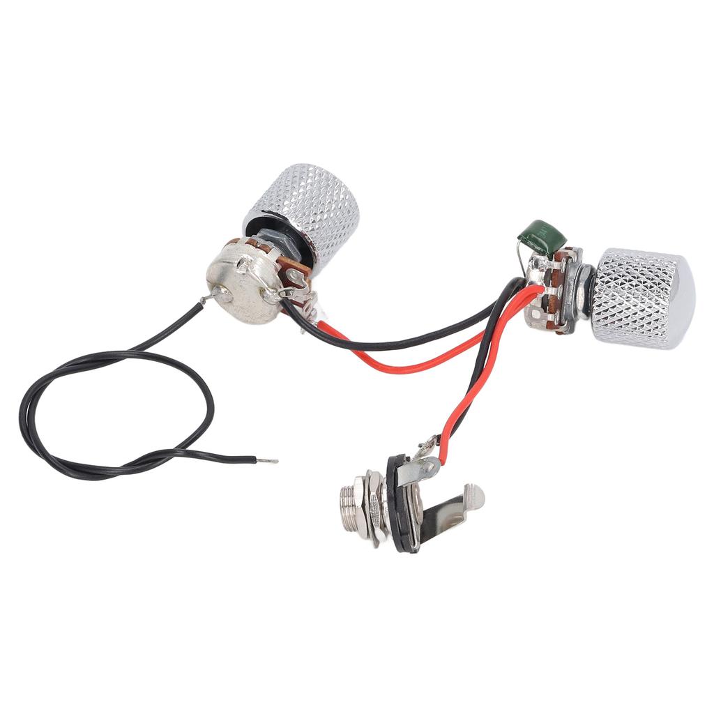 Electirc Guitar Wiring Harness Non Slip A500K+B500K Jack Knob Pickup Switch Harness Low Noise