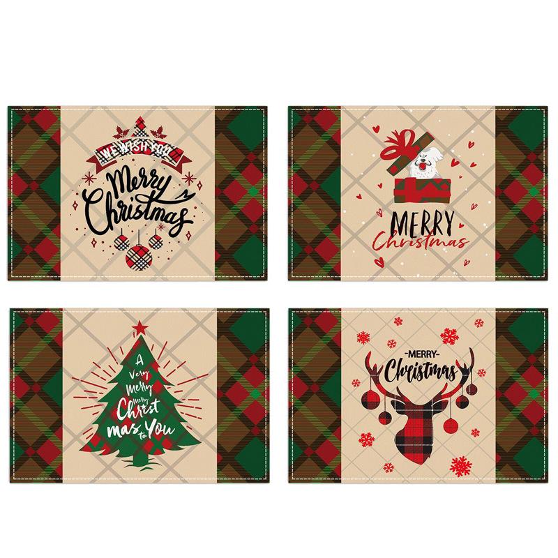 Christmas Western Food Dining Table Mat - Multiple Options Available
