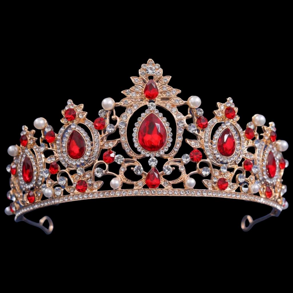 Baroque Crystal Tiaras and Crowns Rhinestone Prom Diadem Headband for Women Bridal Wedding Hair Accessories Jewelry Crown Tiara