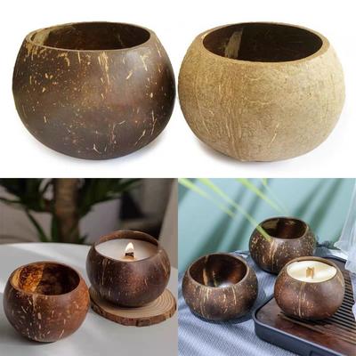 High Quality Natural Coconut Shell Bowls Wood Creative Decorative Bowls Candle Container
