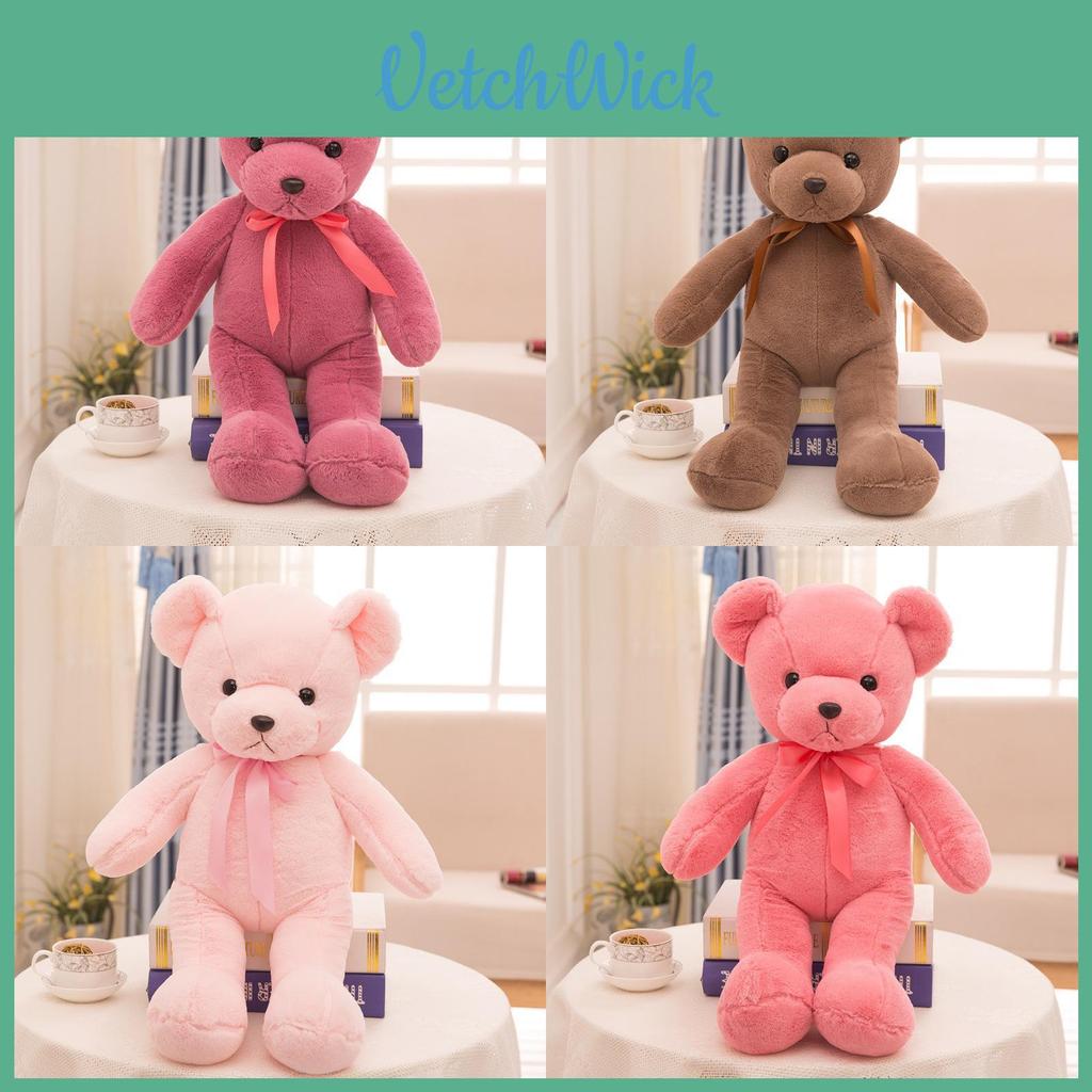 Adorable Colorful Teddy Bear Plush Toy With Soft Short Fur For Kids And Girls
