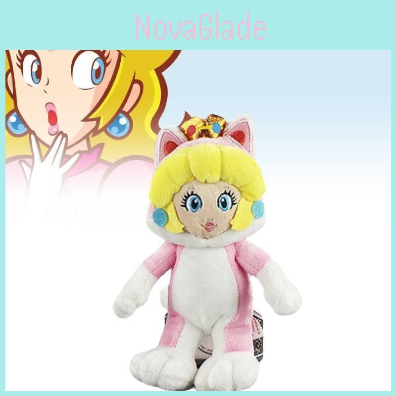 Realistische Niedliche Prinzessin Sanei Super Mario 3D World Neko Katze Mario Plüschpuppe Spielzeug Komplettes Interaktives Spielset