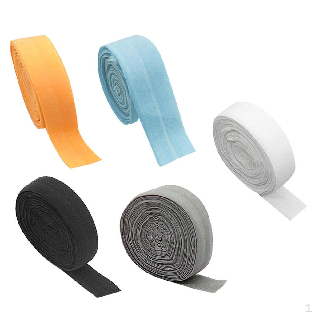 

5x 2см Эластичная плоская косая бейка для одежды, шитья, плетеная веревка