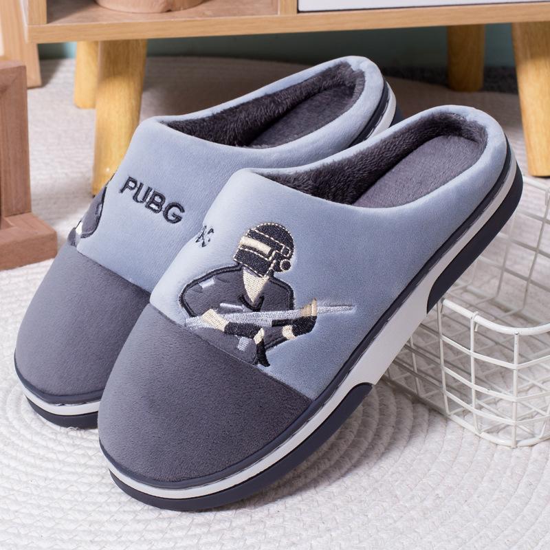 

Взрывные модели для мальчиков осенне-зимние теплые хлопковые тапочки домашние комнатные утолщенные нескользящие напольные плюшевые тапочки 270 is suitable for sizes 39-41