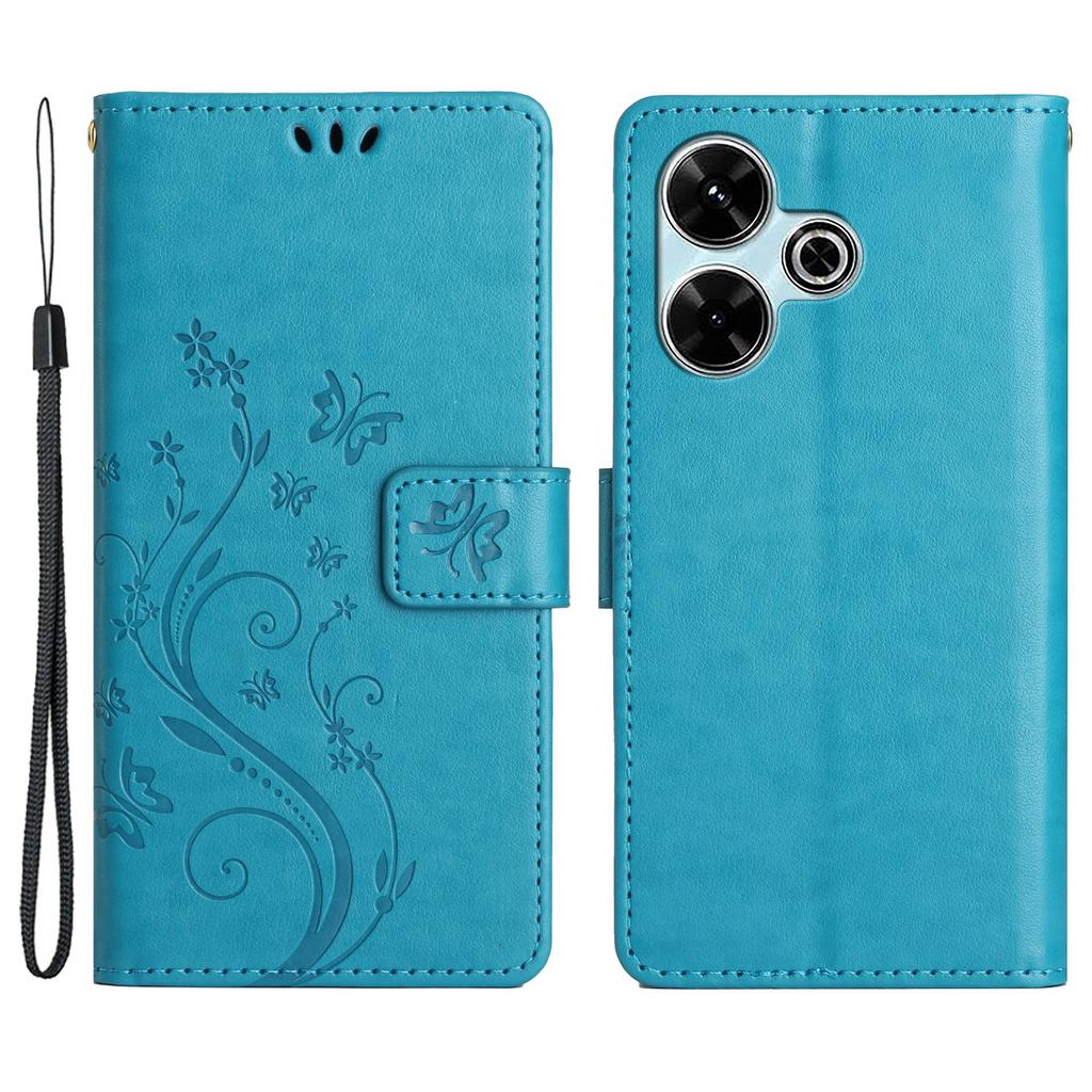 Für Xiaomi Redmi 13 5G/13 4G Hülle PU Leder Handyhülle mit Geldbörse und Umhängeband