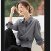 Elegante Camicetta da Donna Stile Francese Primavera Autunno Vestibilità Slim Camicia Top Casual da Ufficio