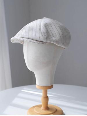 Retro Denim Newsboy Cap: Big Head Duckbill Hat for Men & Women - Spring/Summer/Autumn
