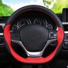 Anti-slip Fiber Leather DIY 38cm Car Steering Wheel Cover Case With Needles And Thread Automobile Interior Accessory Universal