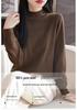 2025 Spring Women's Solid Color Half-High Collar Knit Wool Pullover Sweater