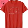 Fibonacci Golden Ratio T-Shirt Print Original Design Gifts T Shirts Cotton Streetwear Vintage T Shirt Camisas Streetwear