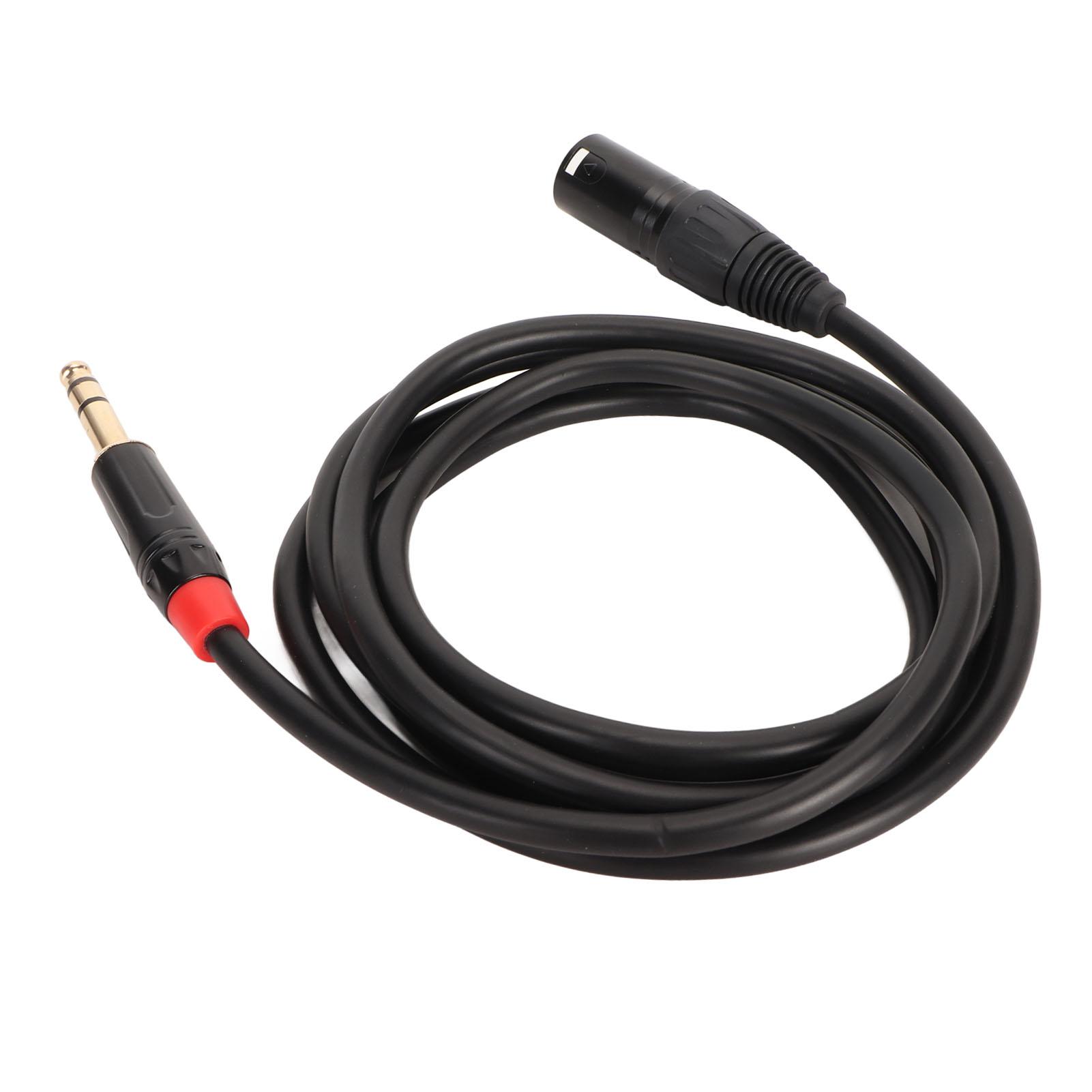 

XLR Male to TRS Cable 1 4in Balanced 6.35mm Audio for Electric Guitar Tuner Microphone 2meter