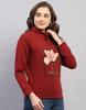 MONTE CARLO Women's High Neck Full Sleeve Sweatshirt