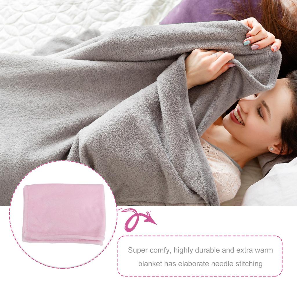 Flannel Pet Blanket Fruit Fleece Cozy Warm Bedding For Small Animals Lightweight Solid Color Blanket