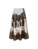 Moschino Goose Print Cotton Gabardine Skirt