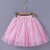Girls' Colorful Pink Half Skirt New Baby Puff Mesh Versatile Dance Short Skirt
