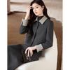 Women's Elegant Long Sleeve Jacket and Skirt Set