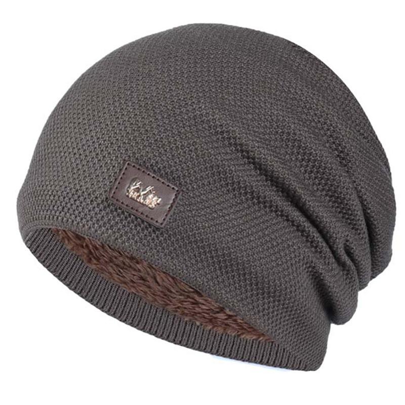 

Новые зимние шапки унисекс Wins Label, модные объемные шапки-бини с флисовой подкладкой, теплые вязаные шапки для мужчин и женщин, лыжные шапки-бини 55cm-60cm хаки