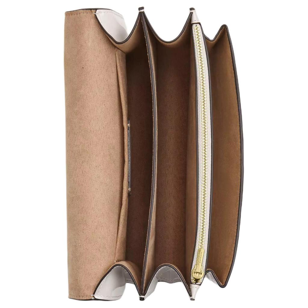 Coach Klare 22 Metal Logo Adjustable Shoulder Strap Patent Leather Smooth Leather Crossbody Bag Medium Women bags Chalk CU993-IMCHK