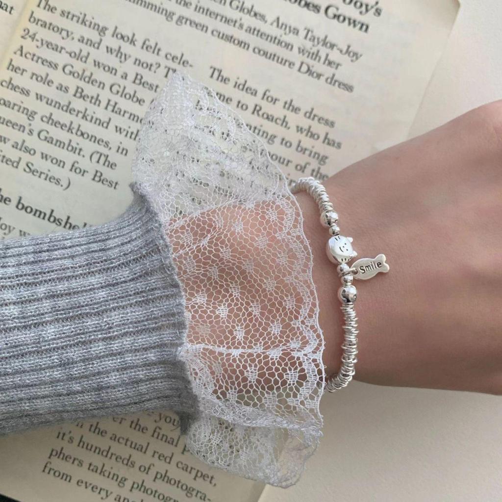 Summer Light Luxury Cute Kitten & Fish Bracelet for Women - Exquisite Best Friend Gift, Sweet Style for Students & Couples