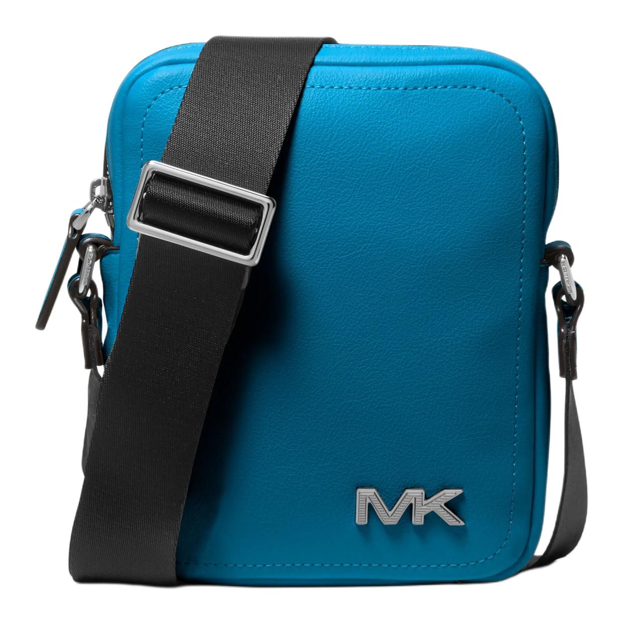 Michael Kors MK Rivington Adjustable Shoulder Strap Shoulder Crossbody Bag Small Men bags Peacock-Blue 37R4LRVC2B-PACIFIC Basic Set (Bag+Dust Bag)