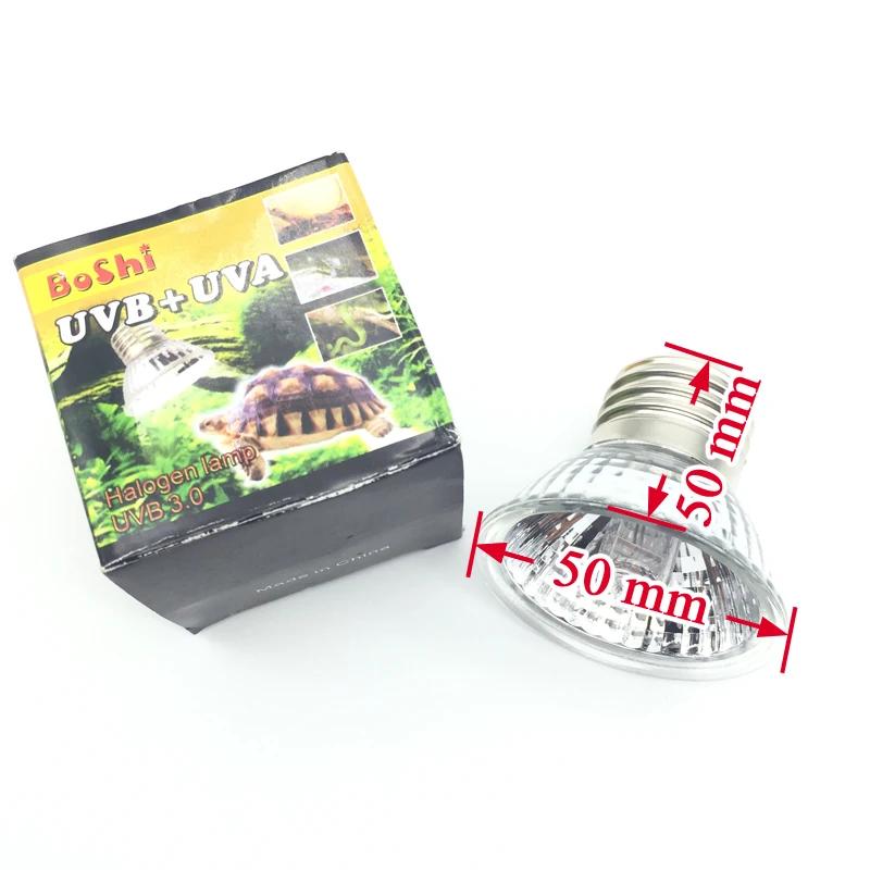 25/50/75W Reptile Lamp Bulb Amphibians Lizards Turtle Basking UVA+UVB 3.0 Light Bulbs Heating Lamp Temperature Controller 1Pc