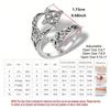 Women Witches Knot Ring Silver Color Adjustable Thumb Open Rings Irregular Geometric for Wife Girls Trendy Jewelry