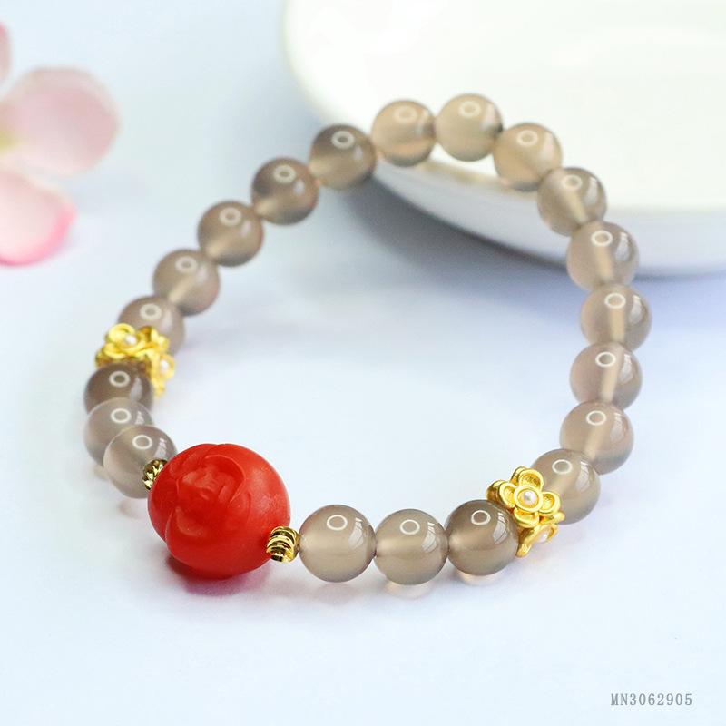 2026 Ximang Smoke Chalcedony Bracelet 2026an Agate Head Jewelry Factory S3062905