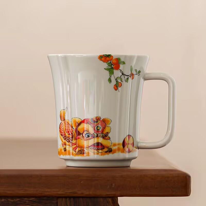 Plant Ash Ceramic Tea Cup Personal Special Water Cup Large Capacity High-End Office Tea Cup