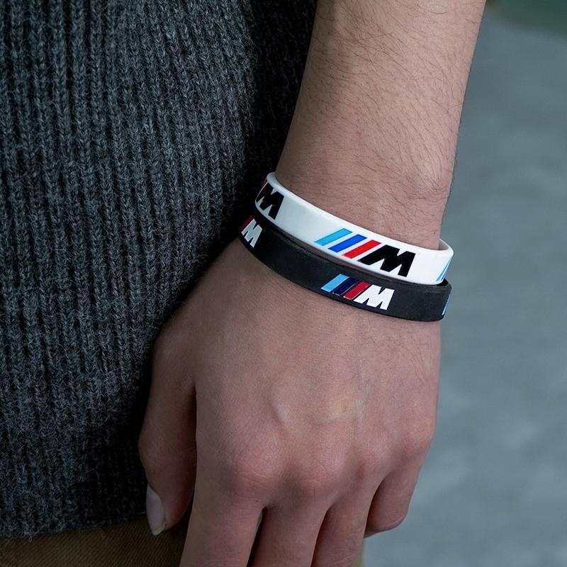 M Power Silicone Rubber Wristband For BMW M Emblem M3 M5 X1 X3 X5 X6 E46 E39 E36 E60 Seires Flexible Bracelet Sports Bangle