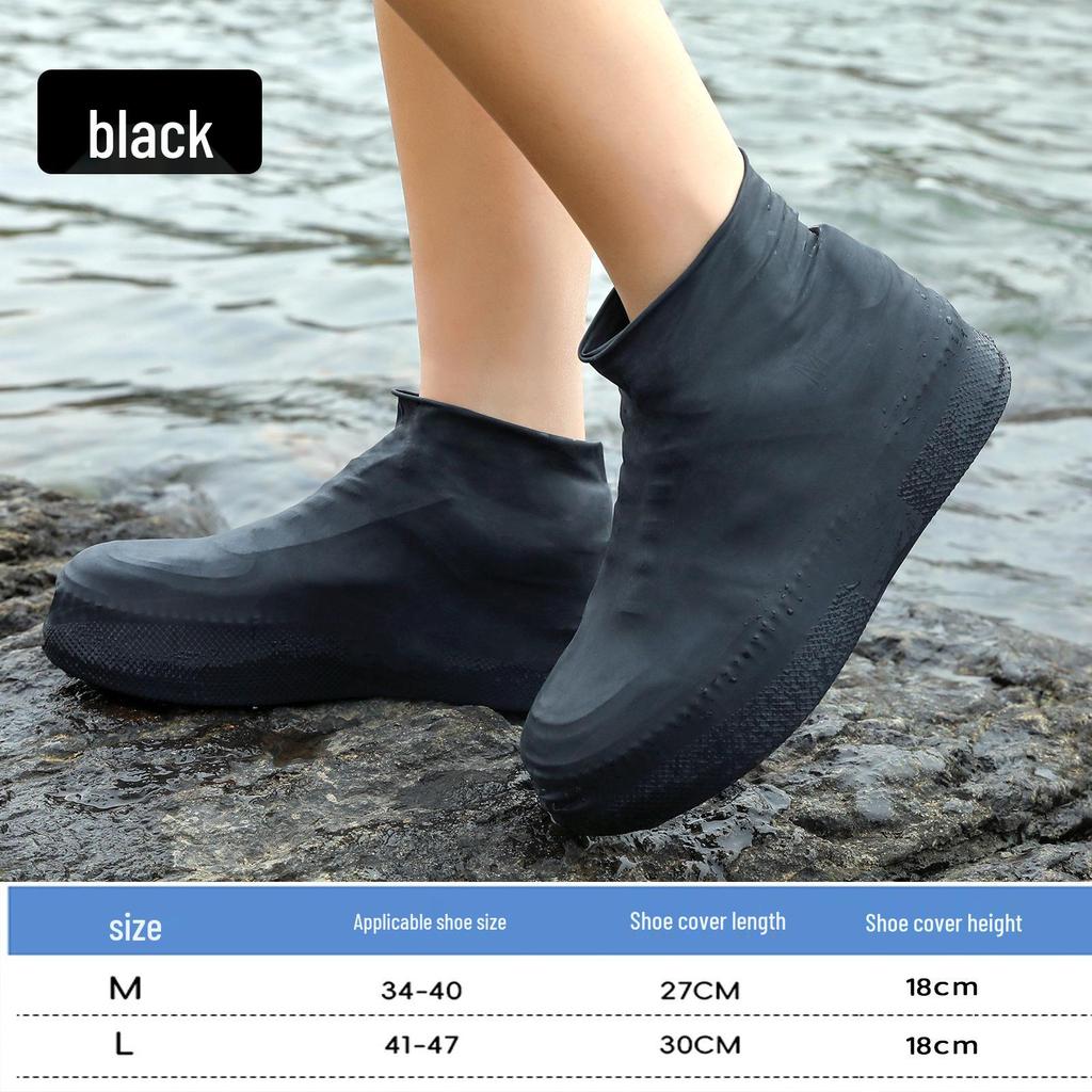 Waterproof Latex Non-Slip Shoe Covers for Rainy Days - Outdoor Wear-Resistant Rain Boots