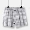 Aro Men's Plus Size High Waist Pure Cotton Plaid Boxer Shorts