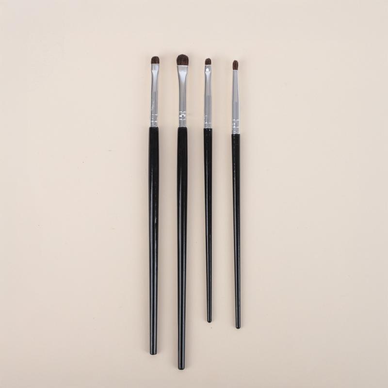 4/6Pcs Eye Detail Brushes Set Horse Hair Eyeshadow Brushes Undereye Smudge Brushes Soft Eyeliner Brush Perfect Eye Makeup Tools