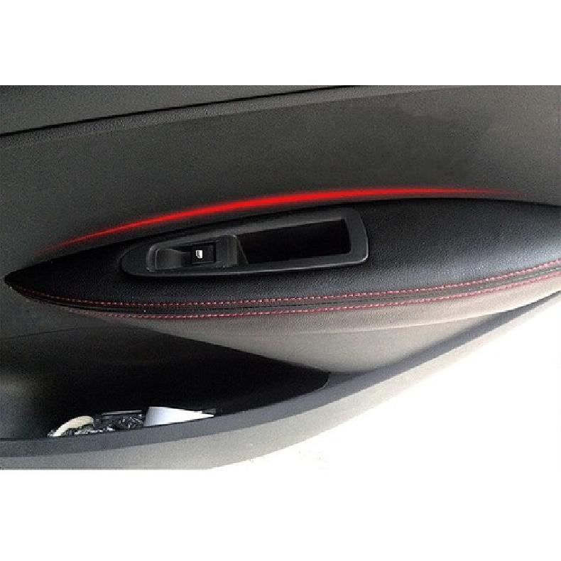 4Pcs Microfiber Leather Car Door Armrest Panel Protective Cover For Peugeot 307