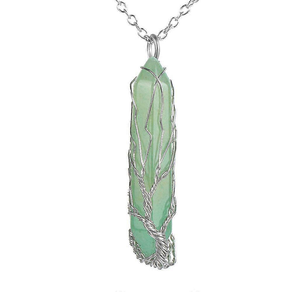 Fashion Crystal Stone Necklace Gifts Healing Crystal Stone Gemstone Pendant