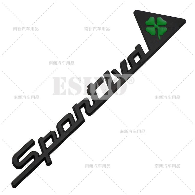 3D Sportiva Sporty Car Body Fender Trunk Zinc Alloy Adhesive Badge Emblem for Alfa Romeo Mito GT Spider Giulietta Stelvio