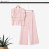 ZANZEA Women Sleeveless Blouse and Long Pants Casual Two Piece Suit Sets