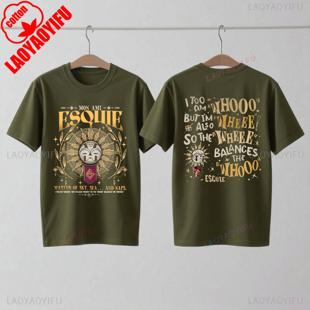 Koszulka Esquie Clair Obscur Expedition 33 Zabawna koszulka Esquie dla graczy dla fanów Prezent Moda letnia Casual Miękka bawełna Krótki rękaw Top
