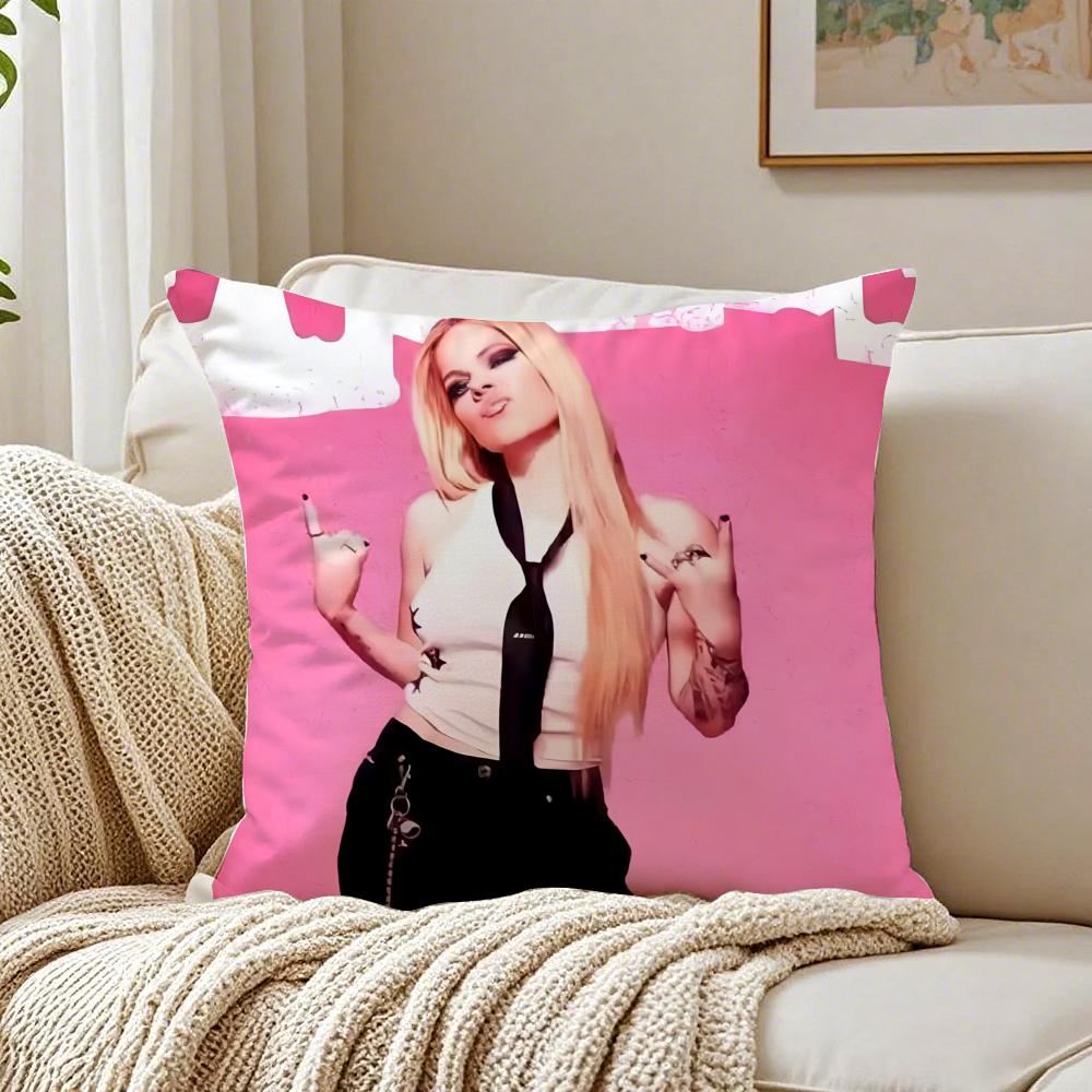 Music PopPunk AAvril LLavigne Cushion Cover Pillowcase Antidustmite Living Room Sofa Decor Cushion Room