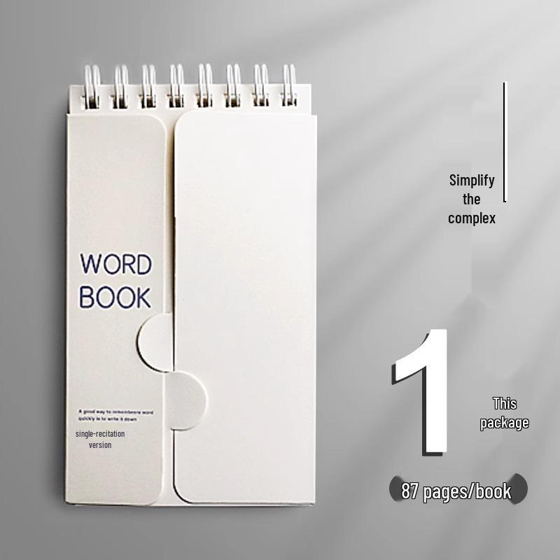 

Compact English Vocabulary Study Notebook for Postgraduates and High School Students - Portable and Coverable Pocket Size