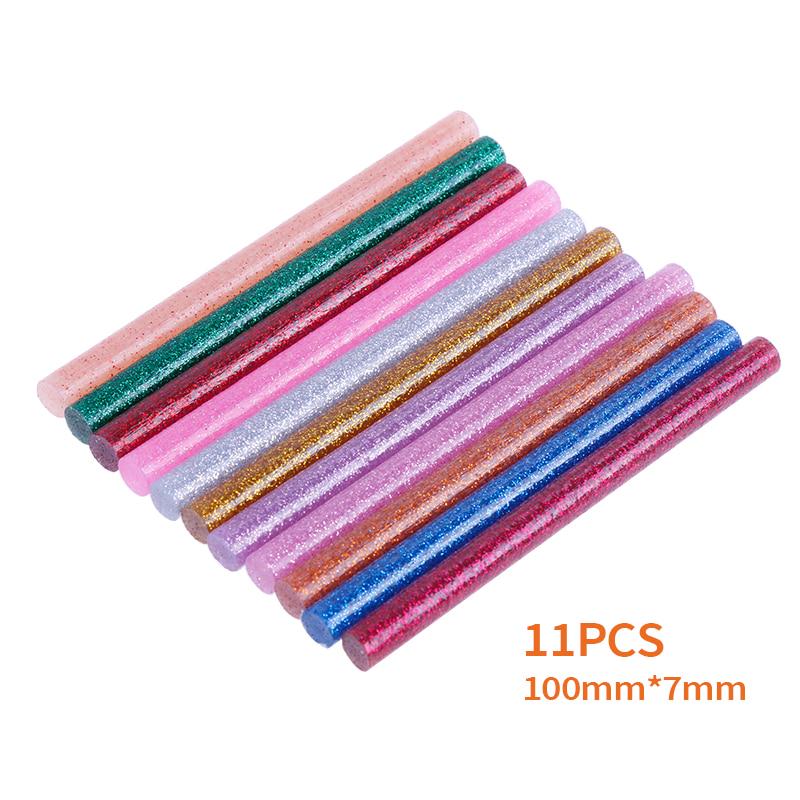 Buy 11 PCS 7*100mm Colorful Hot Melt Glue NonToxic DIY Glue Stick at