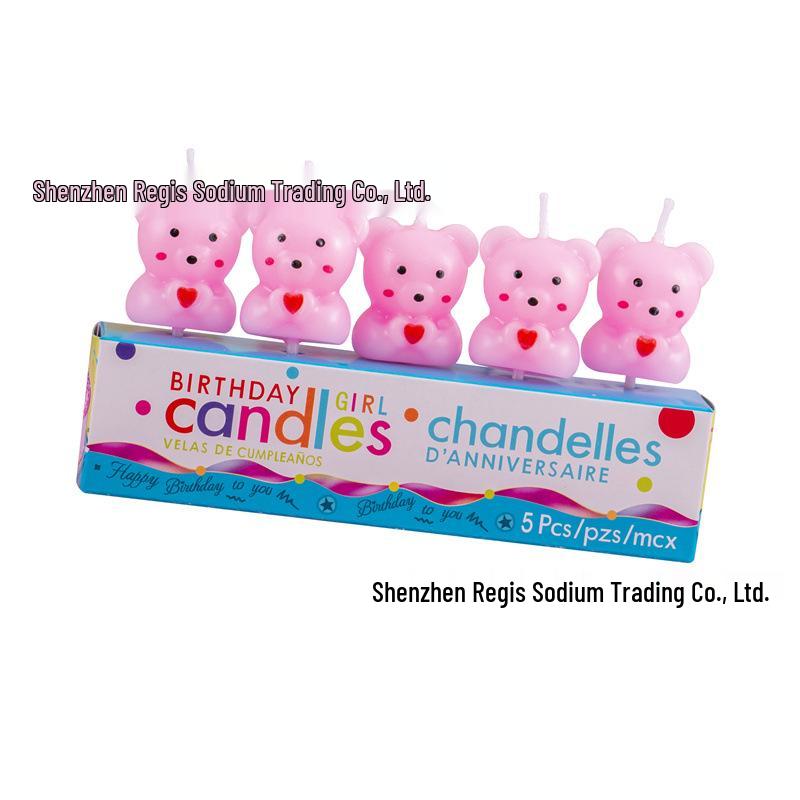 

Korean Heart Bear Birthday Cake Candle - Children s Festival & Cartoon Decoration Standard Size